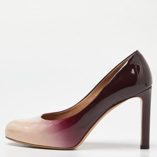 Burgundy Ombre Patent Leather Platform Pumps Size 39 - Salvatore Ferragamo - Modalova