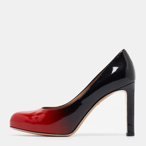 Salvatore Ferragamo Red/Black Ombre Patent Leather Platform Pumps Size 38 - Salvatore Ferragamo - Modalova