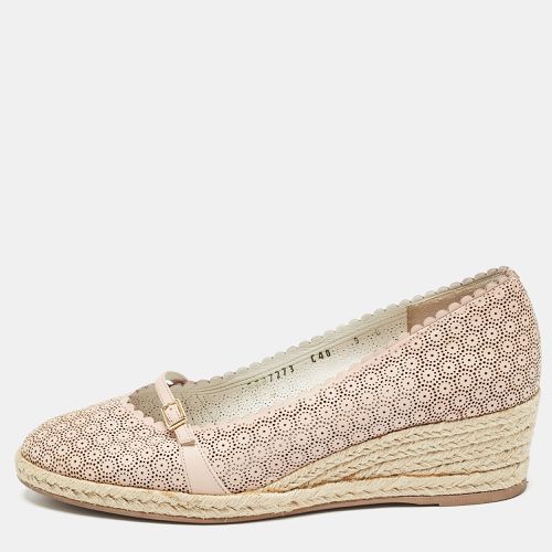 Salvatore Ferragamo Pink Leather Espadrille Pumps Size 39.5 - Salvatore Ferragamo - Modalova