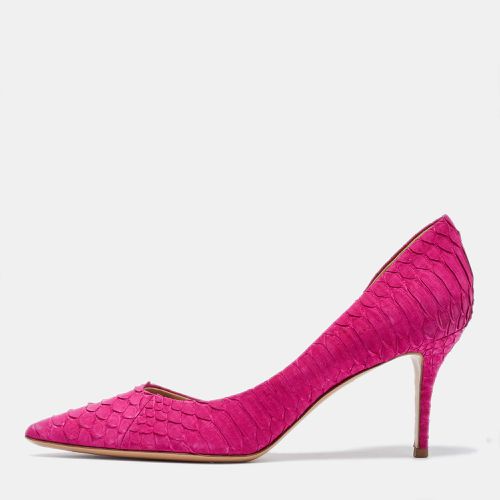 Salvatore Ferragamo Pink Python D'Orsay Pumps Size 40 - Salvatore Ferragamo - Modalova