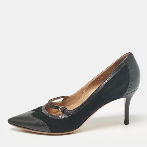 Salvatore Ferragamo Black Leather and Suede Pumps Size 38 - Salvatore Ferragamo - Modalova