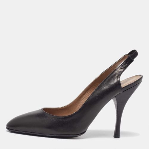 Salvatore Ferragamo Black Leather Slingback Pumps Size 37.5 - Salvatore Ferragamo - Modalova