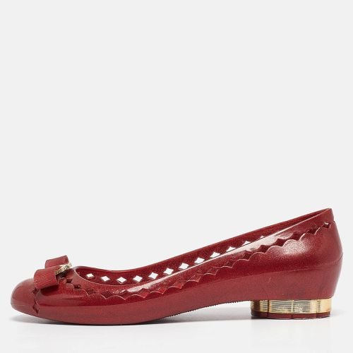 Salvatore Ferragamo Red Jelly Ballet Flats Size 39.5 - Salvatore Ferragamo - Modalova