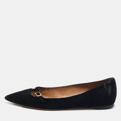 Salvatore Ferragamo Black Suede Ballet Flats Size 37 - Salvatore Ferragamo - Modalova