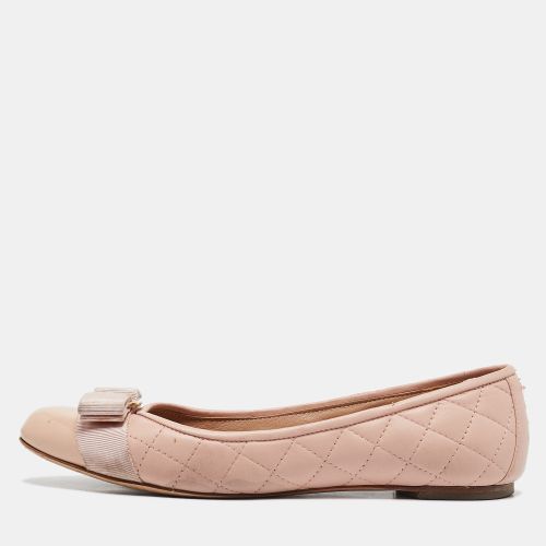 Salvatore Ferragamo Pink Quilted Leather Varina Ballet Flats Size 37 - Salvatore Ferragamo - Modalova