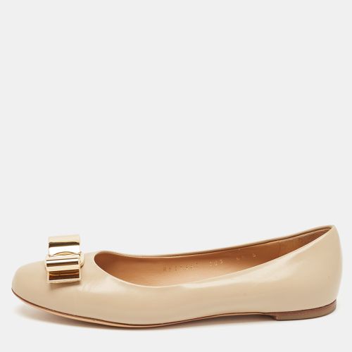 Salvatore Ferragamo Beige Leather Varina Ballet Flats Size 37 - Salvatore Ferragamo - Modalova