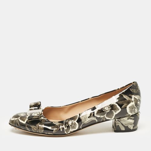 Salvatore Ferragamo Multicolor Patent Leather Vara Bow Block Heel Pumps Size 38 - Salvatore Ferragamo - Modalova