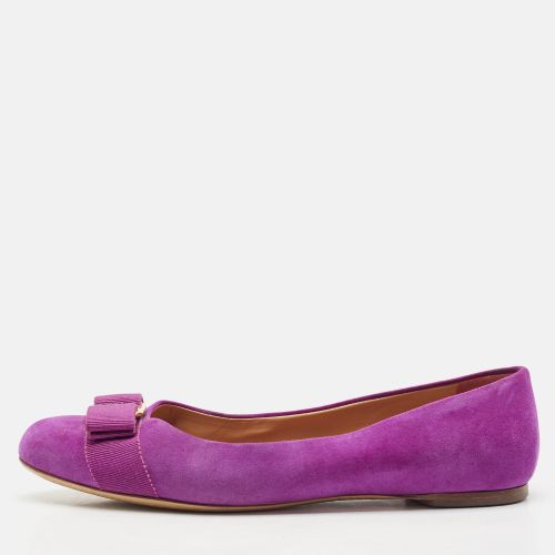 Salvatore Ferragamo Purple Suede Varina Ballet Flats Size 37 - Salvatore Ferragamo - Modalova