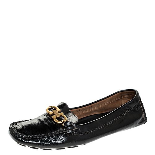 Salvatore Ferragamo Black Leather Gancio Bit Loafers Size 38.5 - Salvatore Ferragamo - Modalova