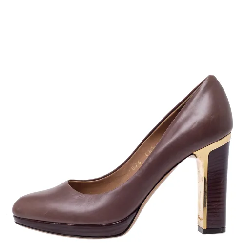 Leather Platform Pumps Size 35.5 - Salvatore Ferragamo - Modalova