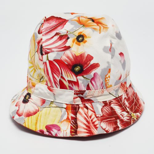 Salvatore Ferragamo Multicolor Floral Print Cotton Bucket Hat Size 58 - Salvatore Ferragamo - Modalova