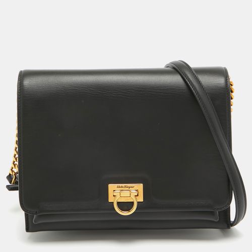 Leather Trifolio Flap Shoulder Bag - Salvatore Ferragamo - Modalova