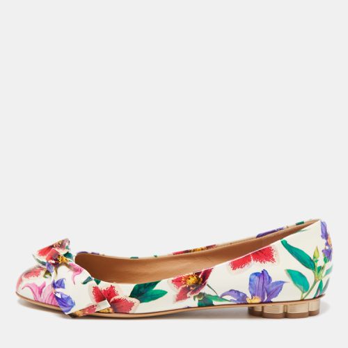 Salvatore Ferragamo Multicolor Patent Avola Ballet Flats Size 37 - Salvatore Ferragamo - Modalova