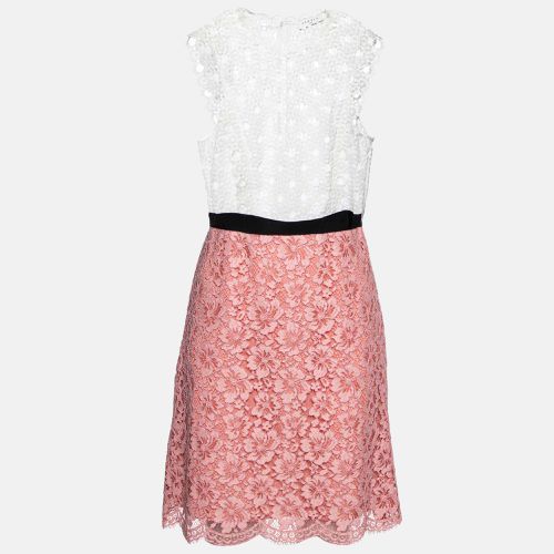 Pink Lace Gab Sleeveless Dress L - Sandro - Modalova