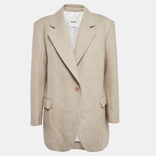 Sandro Beige Wool Blend Single Breasted Blazer M - Sandro - Modalova