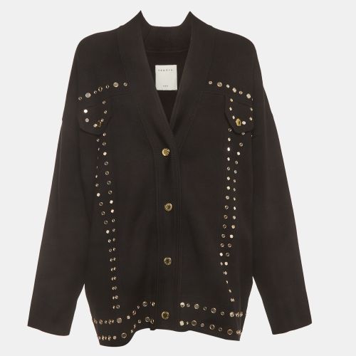 Studded Knit Button-Up Bamo Cardigan L - Sandro - Modalova