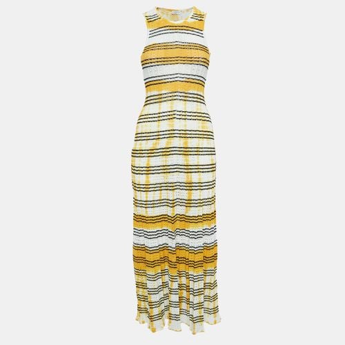 Sandro Yellow Julie Stripe Pointelle Knit Tank Dress M - Sandro - Modalova