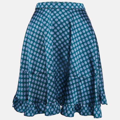 Sandro Green Printed Crepe Mini Skirt S - Sandro - Modalova