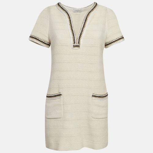 Sandro Off White Tweed Josepha Braided Mini Dress M - Sandro - Modalova