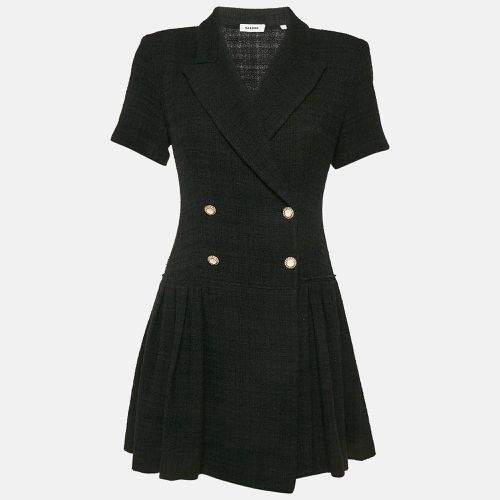 Sandro Black Tweed Double Breasted Mini Dress M - Sandro - Modalova