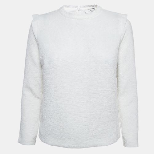 Sandro White Gauze Long Sleeve Top S - Sandro - Modalova