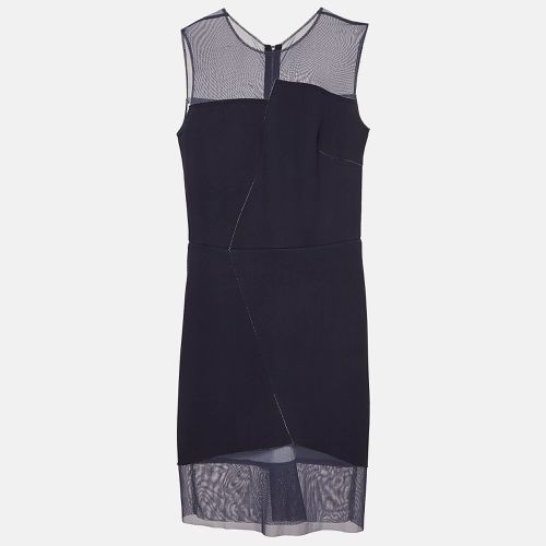 Sandro Navy Blue Crepe Sleeveless Sheath Dress S - Sandro - Modalova