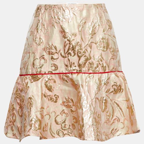 Sandro Pink/Gold Jacquard Mini Skirt M - Sandro - Modalova