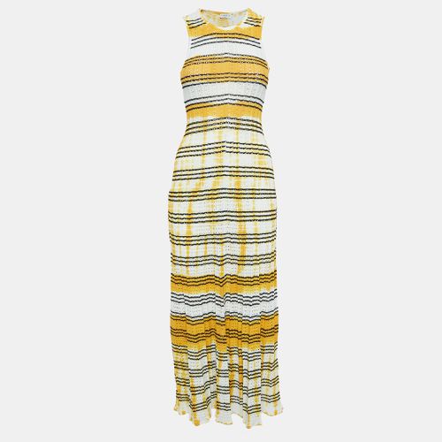 Sandro Yellow Julie Stripe Pointelle Knit Tank Dress S - Sandro - Modalova