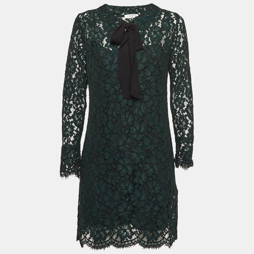 Sandro Green Guipure Lace Tie-Up Neck Mini Dress L - Sandro - Modalova