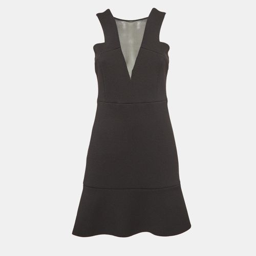 Sandro Black Textured Neoprene Sleeveless Mini Dress S - Sandro - Modalova