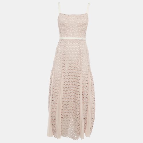 Sandro Pink Lace Sleeveless Midi Dress S - Sandro - Modalova