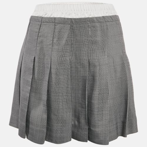 Sandro Grey Crepe Pleated Mini Skirt S - Sandro - Modalova