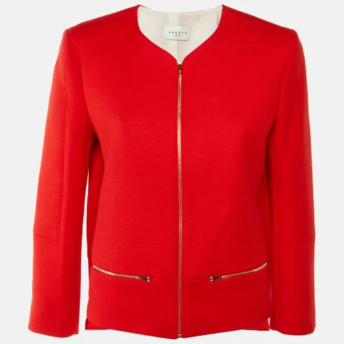 Cotton Zip Front Jacket M - Sandro - Modalova