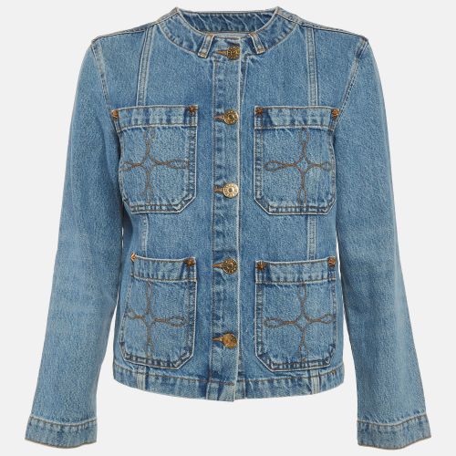 Sandro Blue Button Front Jacket S - Sandro - Modalova