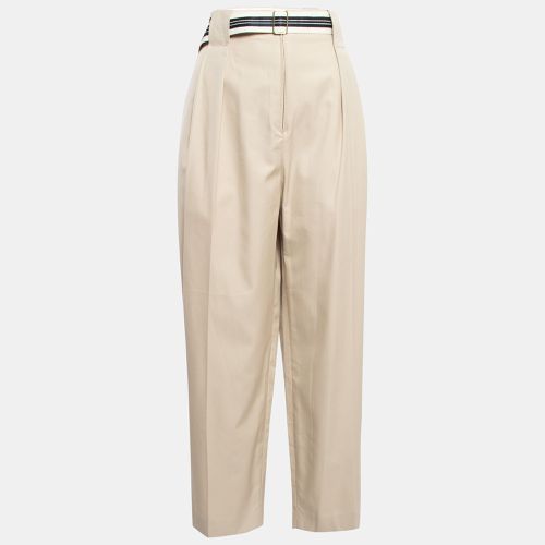 Cotton Belted Wide-Leg Trousers L - Sandro - Modalova