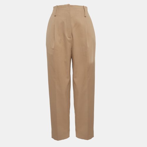 Sandro Brown Wool Blend High-Waist Trousers S - Sandro - Modalova