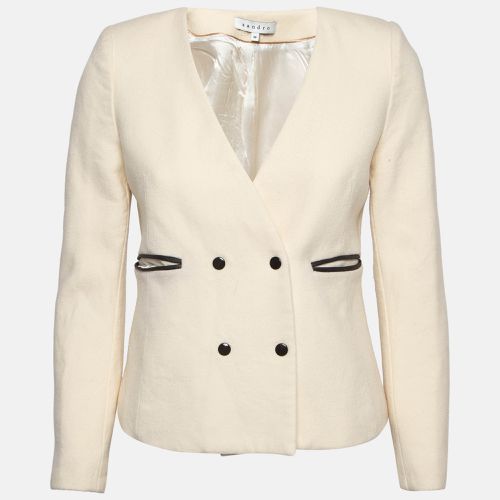 Wool Double Breasted Blazer M - Sandro - Modalova