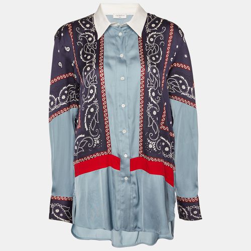 Sandro Blue Printed Crepe Shirt M - Sandro - Modalova