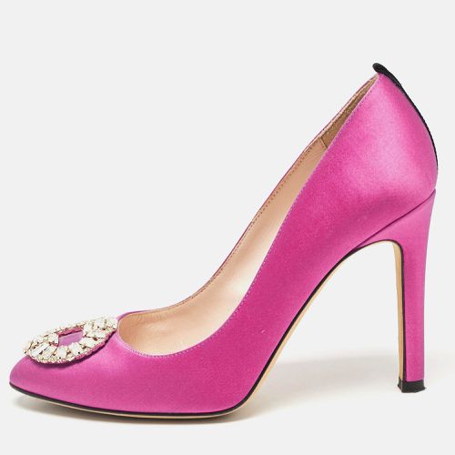 SJP Sarah Jessica Parker Pink Satin Crystal Embellished Pumps Size 37 - SJP Sarah Jessica Parker - Modalova