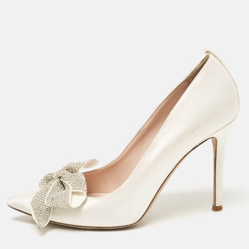 SJP Sarah Jessica Parker Off White Satin Samara Pumps Size 37 - SJP Sarah Jessica Parker - Modalova