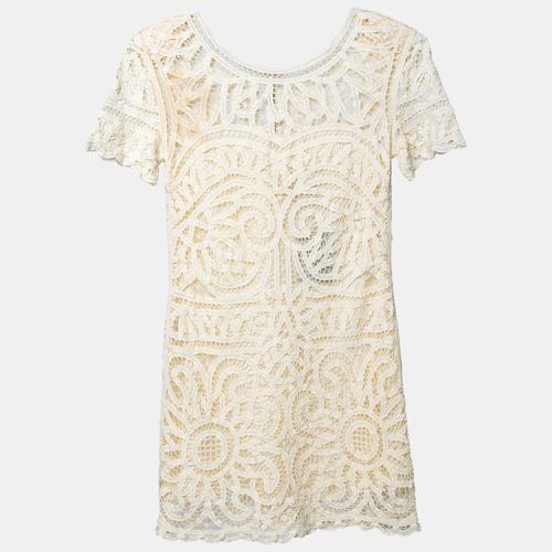 Sea Cream Battenburg Lace Shift Dress XS - Sea - Modalova