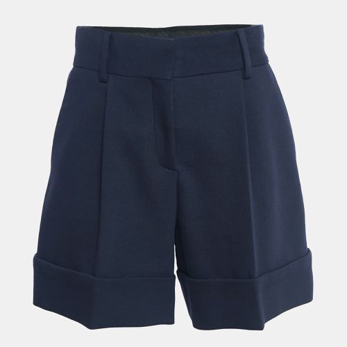 See by Chloe Navy Blue Gabardine Pleated Shorts M - See by Chloe - Modalova