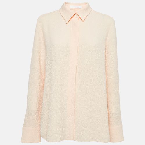 See by Chloe Pink Champagne Textured Crepe Pleated Shirt M - See by Chloe - Modalova