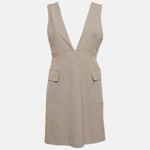 See by Chloe Beige Houndstooth Sleeveless Mini Dress M - See by Chloe - Modalova