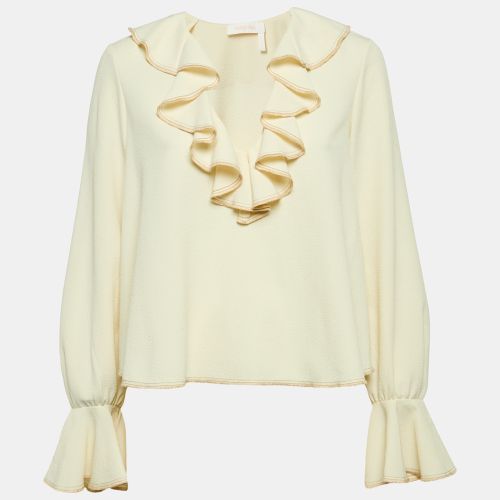 Textured Crepe Flared Sleeve Top S - See by Chloe - Modalova