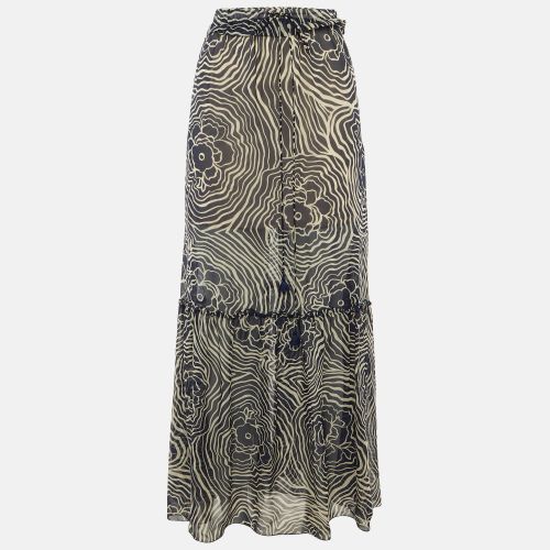 See by Chloé Navy Blue Printed Silk Maxi Skirt S - See by Chloe - Modalova