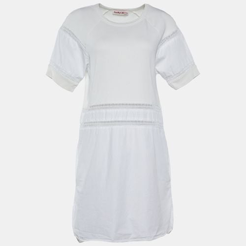 See by Chloe White Cotton Lace Insert Detail Midi Dress M - See by Chloe - Modalova