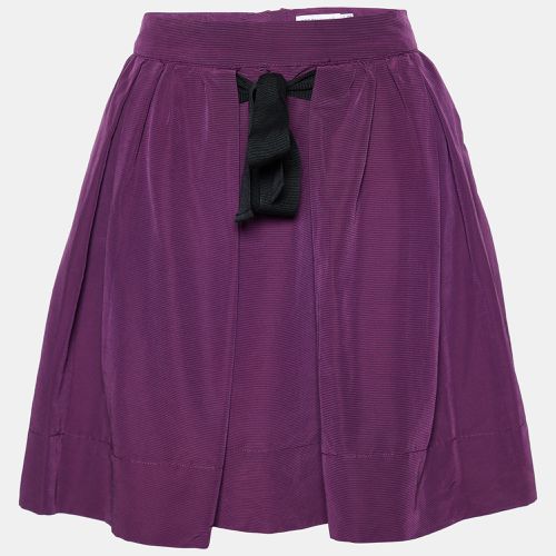 See by Chloe Purple Cotton Pleated Tie Detail Mini Skirt M - See by Chloe - Modalova