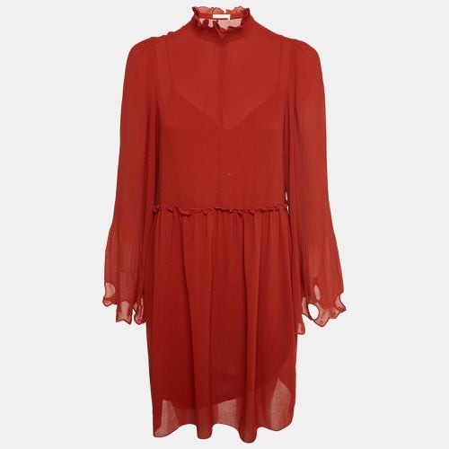 See by Chloé Earthy Red Georgette Bell Sleeve Mini Dress S - See by Chloe - Modalova