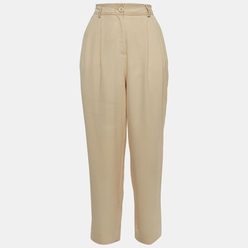 See by Chloe Beige Crepe Stitch Detail Tapered Trousers M - See by Chloe - Modalova